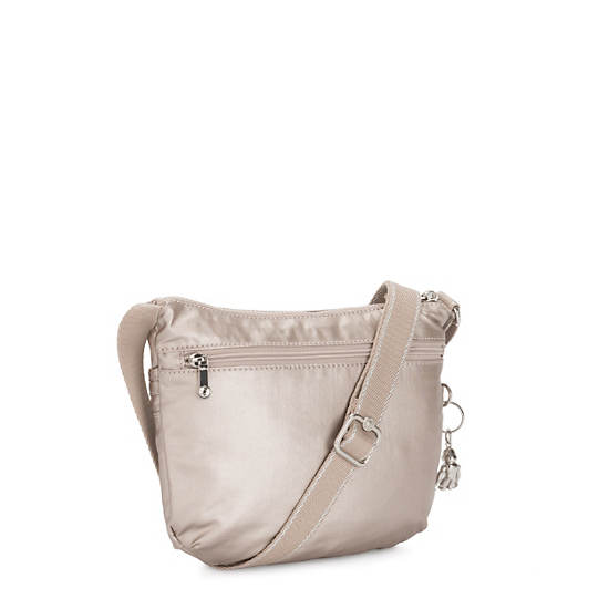 Kipling Arto Small Metallic Crossbody Veske Beige | NO 2131NW